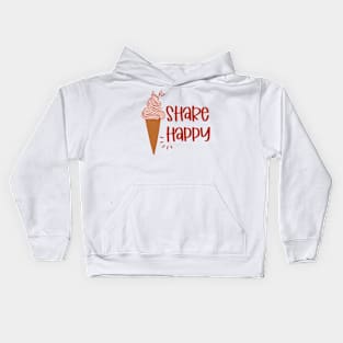 Ice cream share happy Kids Hoodie